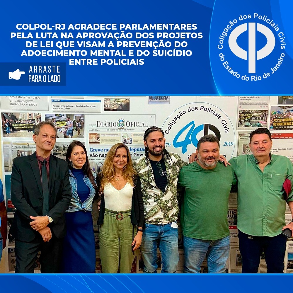 Colpol Rj Agradece Parlamentares Pela Luta Na Aprova O Dos Projetos De